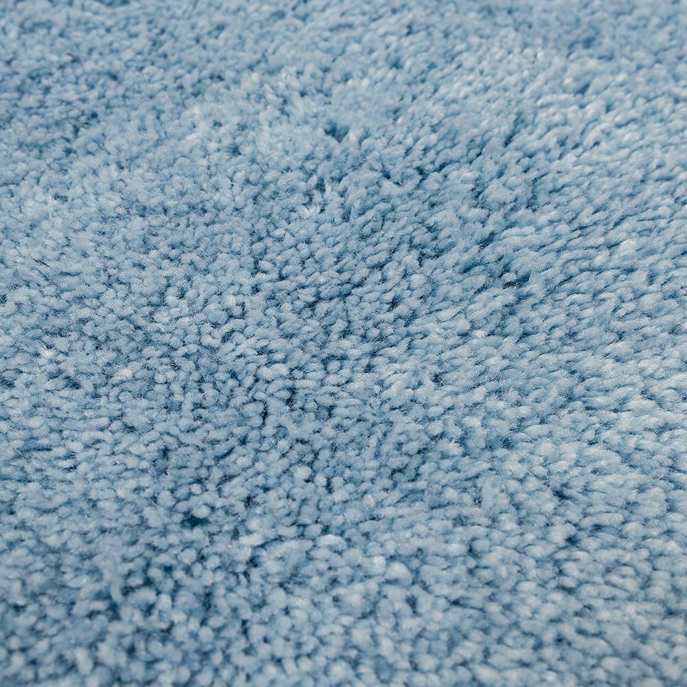 BrylaneHome The Elegance Bath Rug Collection - Bath Rug - 17" W 24" L, Sky Blue