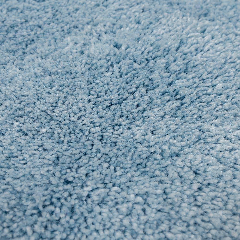 BrylaneHome The Elegance Bath Rug Collection - Bath Rug - 24" W 40" L, Sky Blue