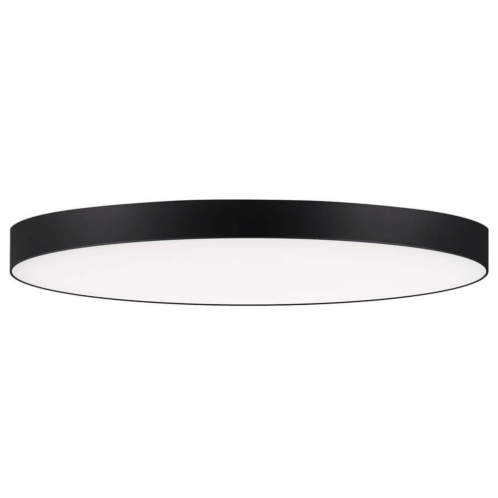 57670WTBK-Maxim Lighting-Trim - 16 Inch 25W 1 LED Round Flush Mount-Black Finish