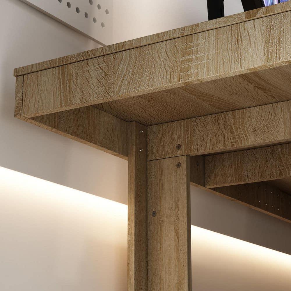 FUFU&GAGA Yellow Log Color Modern Desk For Conference Room Table Computer Desk