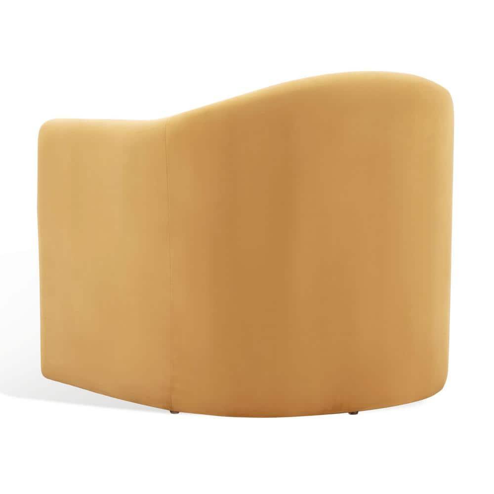SAFAVIEH Couture Laylette Modern Velvet Solid Accent Chair, Pumpkin Orange