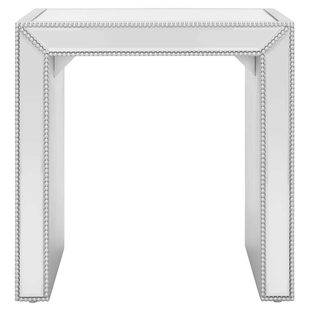 Laken Mirrored Accent Table - Silver/Mirror - Safavieh