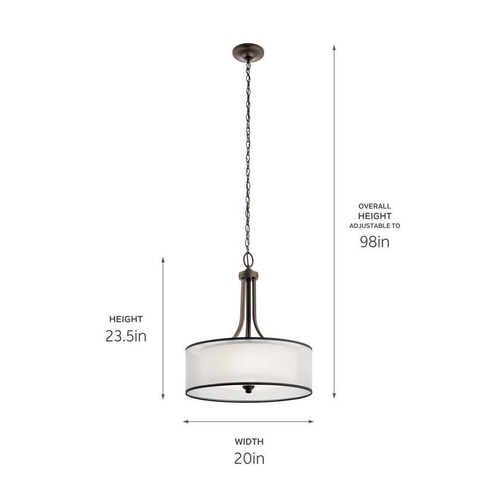 Kichler Lighting Lacey 4 - Light Pendant in  Mission Bronze