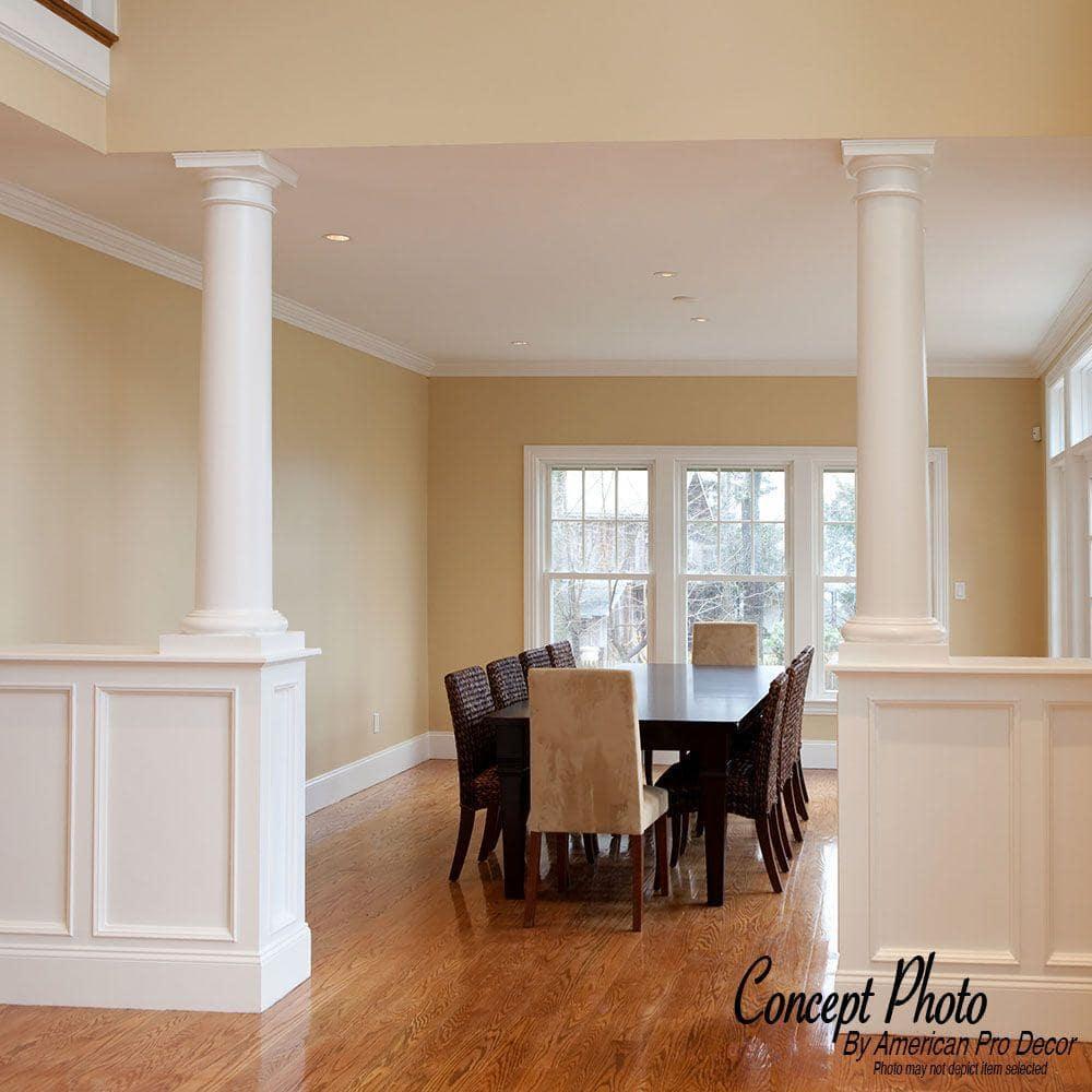 WM 163E 5-5/8 in x 1/2 in x 6 in Long Plain Recycled Polystyrene Base Moulding Sample