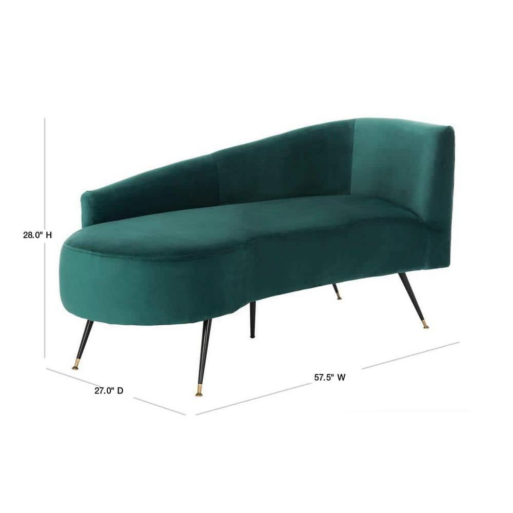 Evangeline Parisian Settee - Emerald/Black - Safavieh.