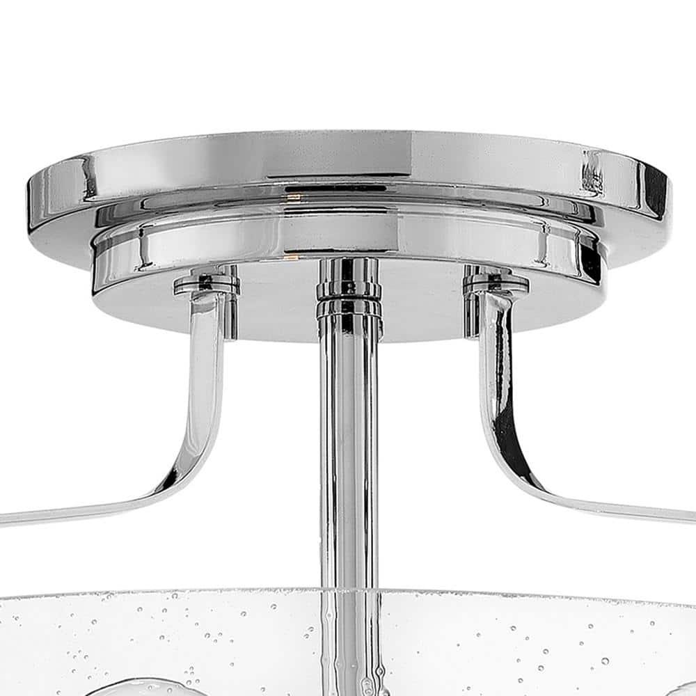 Harper 3-Light Semi-Flush Mount Retro Ceiling Light