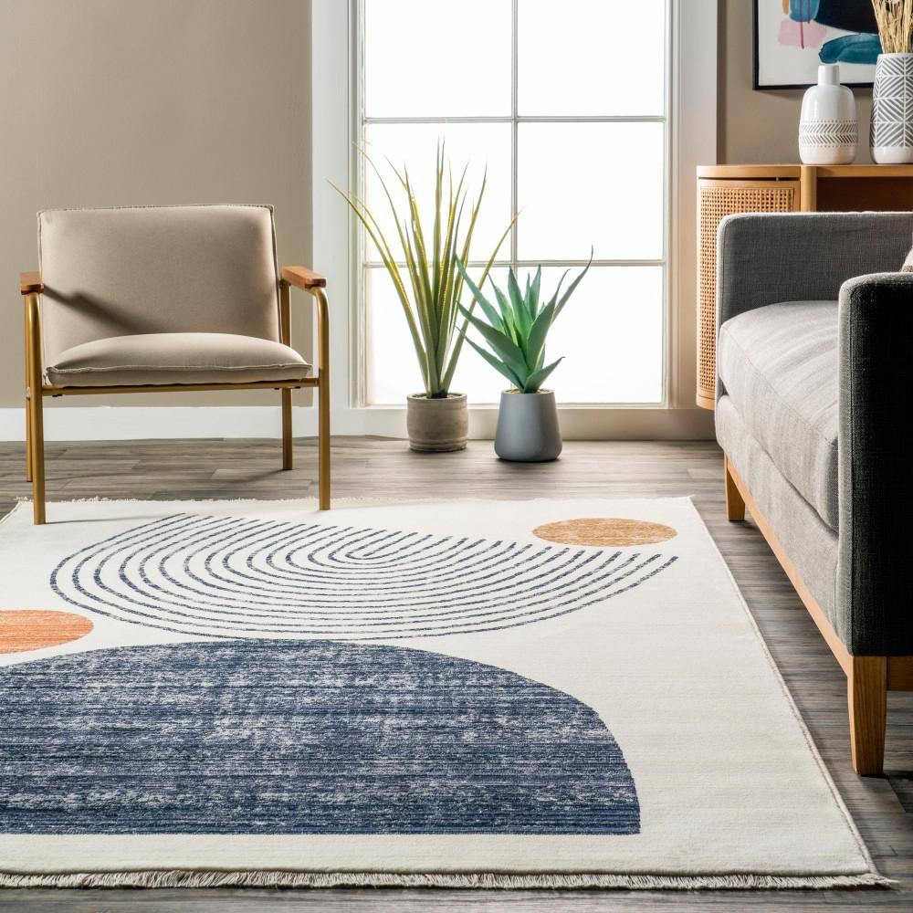 Nuloom Bevin Abstract 7x10 Indoor Area Rug for Living Room Bedroom Dining Room Kitchen, Beige/Multicolor
