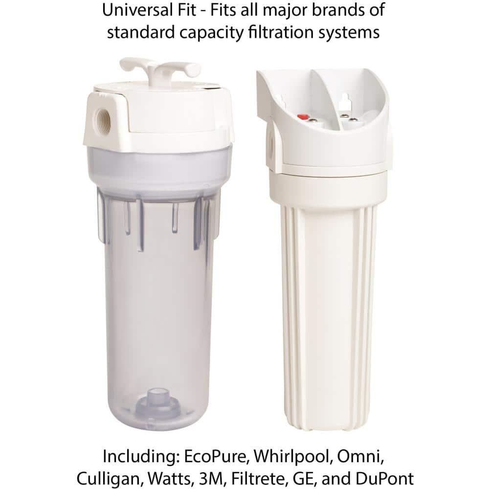 EcoPure EPW2C Carbon Whole Home Replacement Water Filter-Universal Fits Most Major Brand Systems (2 Pack), Light Gray/Black