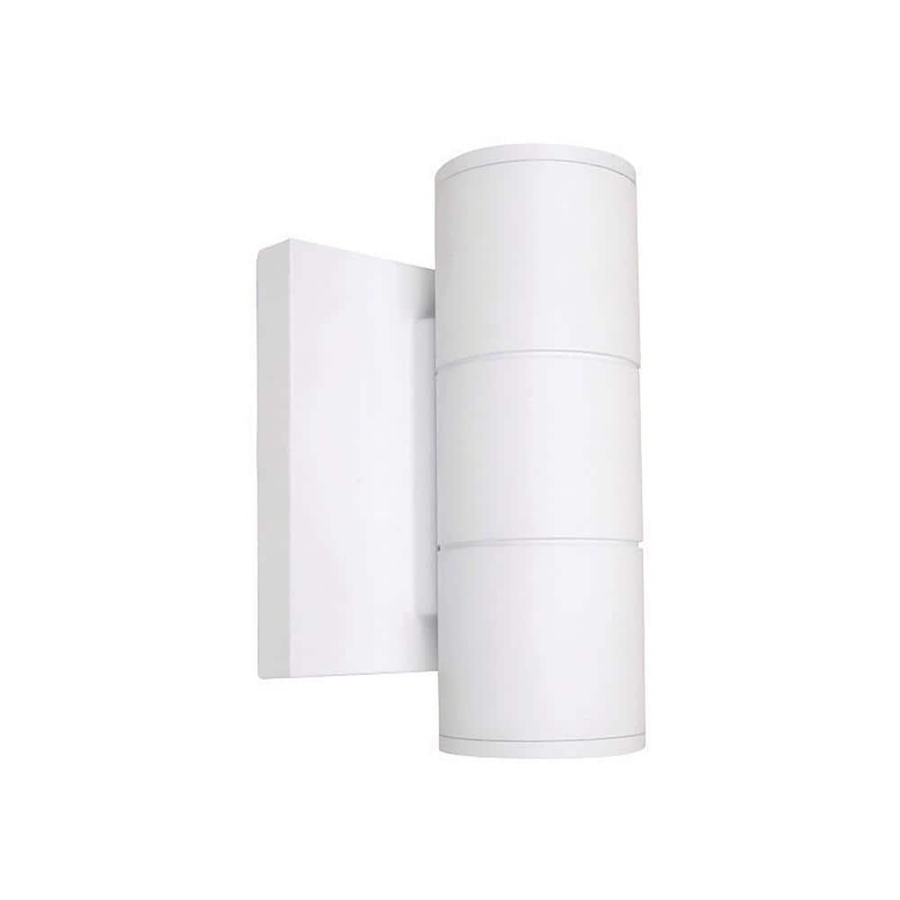 Nuvo Lighting 68086 - 2 Light LED Small Up and Down Sconce Fixture White Finish 10W 120/277V Outdoor Sconce LED Fixture