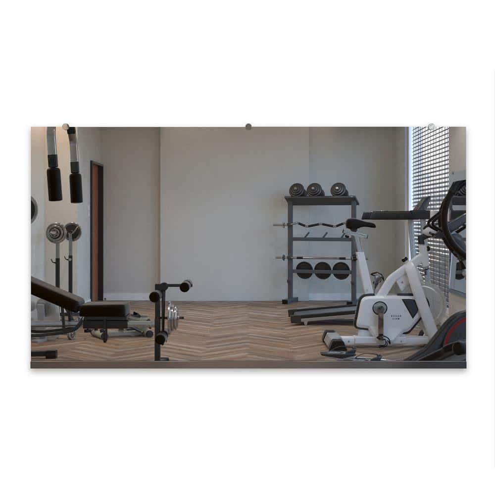 Home Gym Mirror 47.5x31.5 inches 1/4" Thick, Large Full Body Mirror for Yoga, Large Wall Mirror Full Length for Fitness, Garage, Dance Studio, Wall Mirror for Home Gym