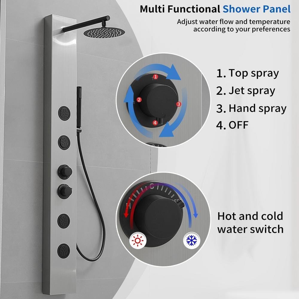 52.36'' Shower Panel with Adjustable Shower Head