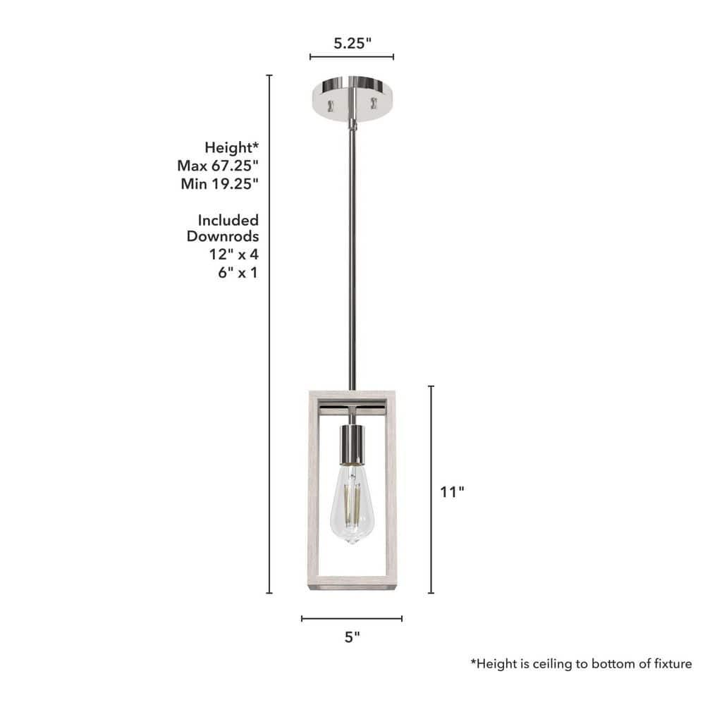 Hunter Fan Squire Manor 1 - Light Rectangle Mini Pendant