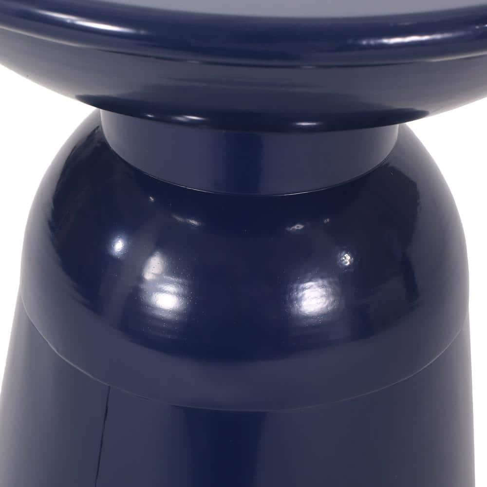Aston Metal Outdoor Side Table, Navy Blue