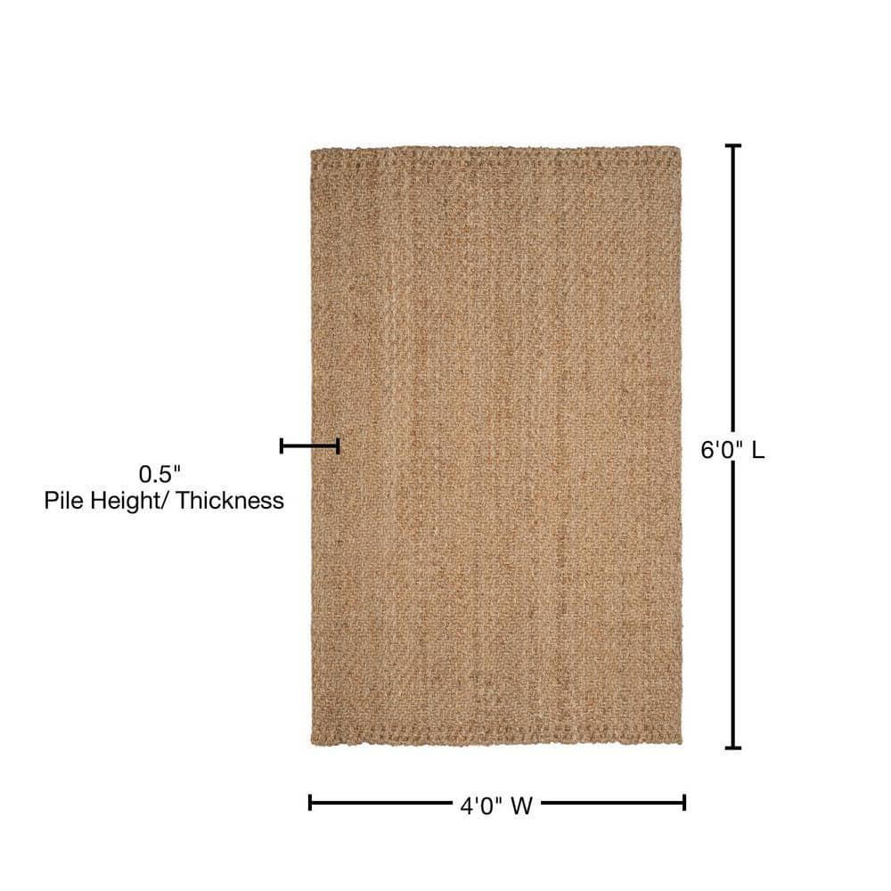 Natural Fiber NF181 Hand Woven Indoor Area Rug - Natural/Natural - 4'x6' - Safavieh.