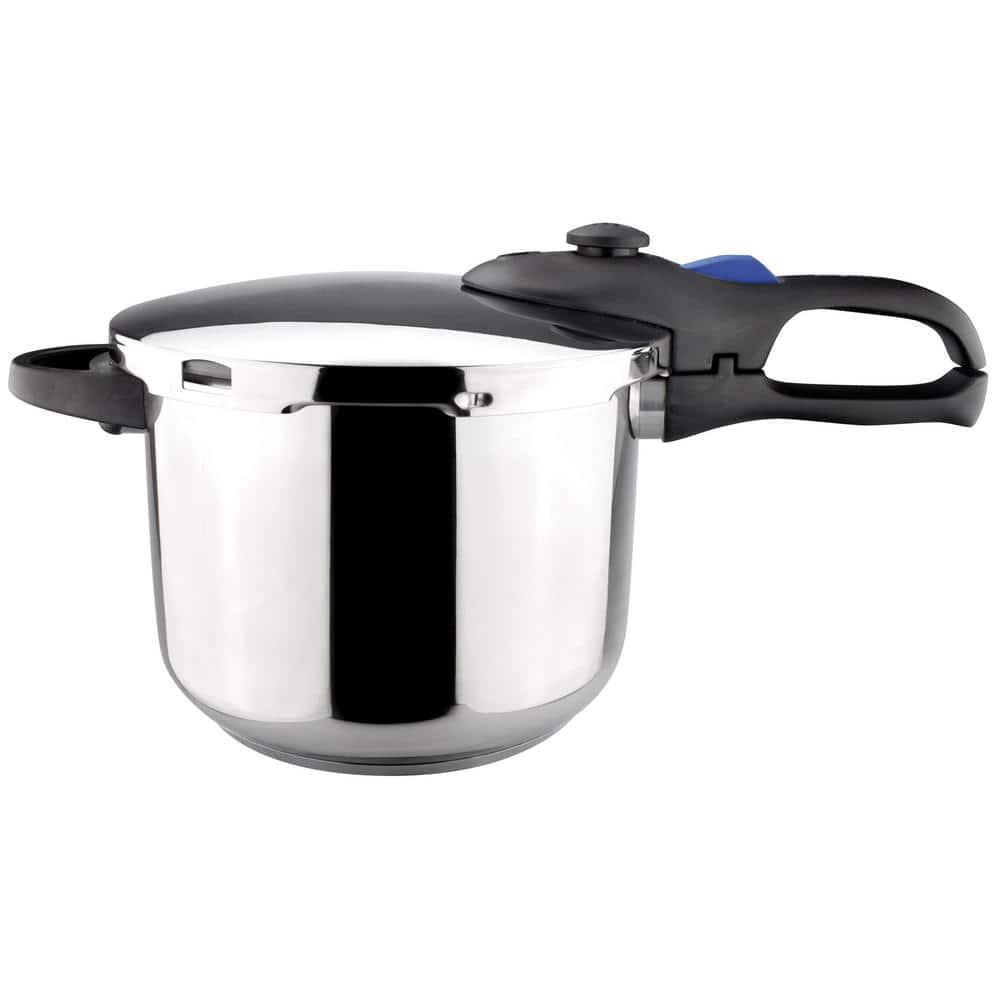 MAGEFESA Favorit Six Fast-Cooking Pressure Cooker Set, 3.2 Qt & 6.3 Qt, Stainless Steel, Induction Compatible, Heat Diffuser Base, 5 Safety Systems – Special Edition (Steam Basket, Lid & Recipe Book)