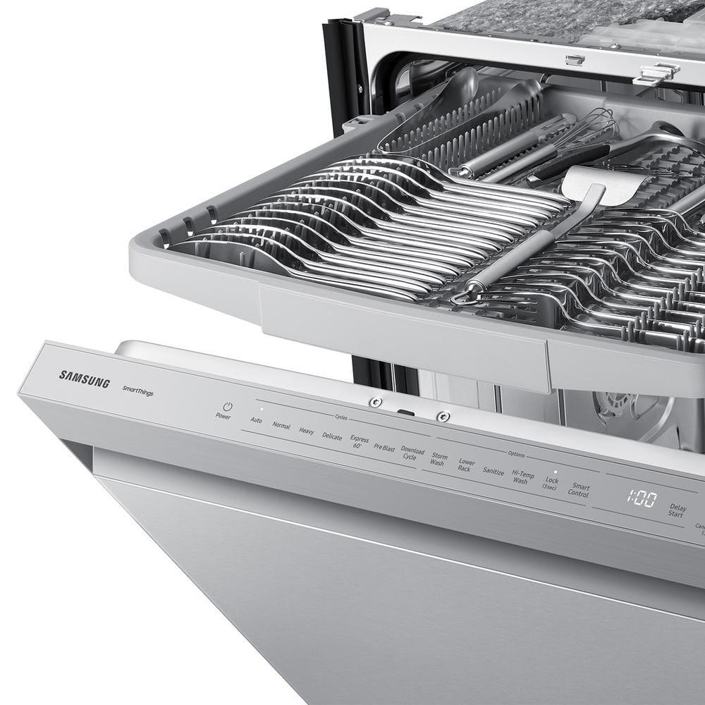 Samsung 24" 46 dBA ENERGY STAR Certified Smart Built-in Top Control Dishwasher with Adjustable Rack