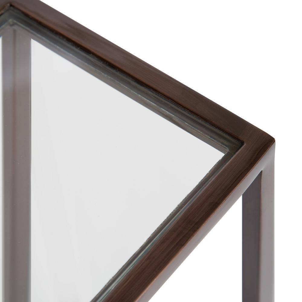 Kate and Laurel Jaspur Square Metal Drink Table, 7x7x21, Bronze
