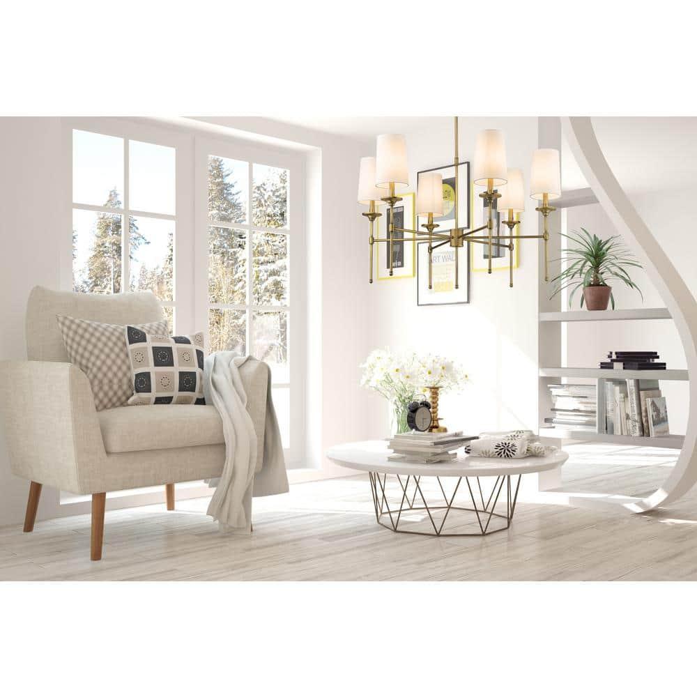 Z-Lite Emily 6 - Light Chandelier in  Rubbed Brass