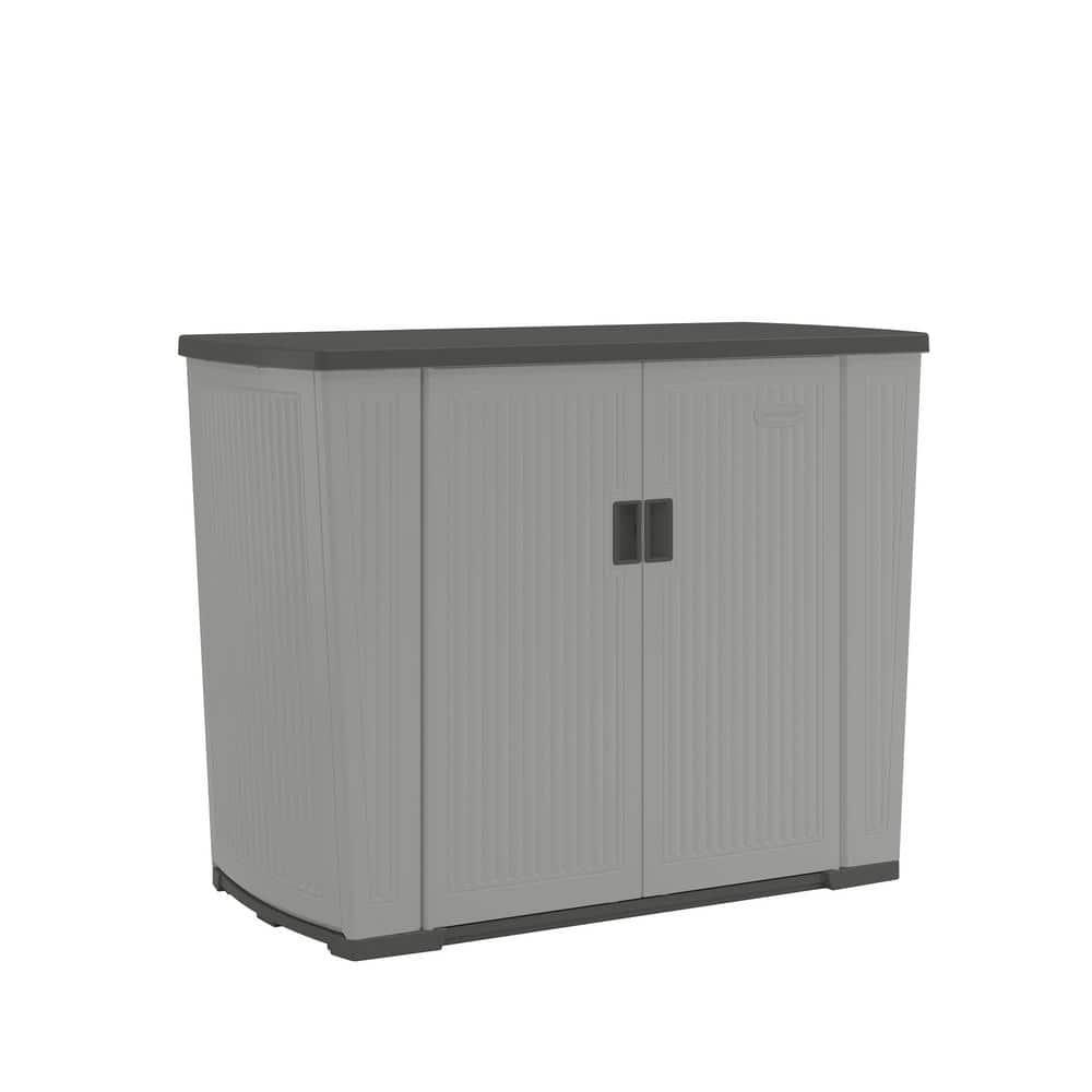 Suncast Backyard Oasis 130 Gallon Outdoor Storage Basic Unit, Dove Gray