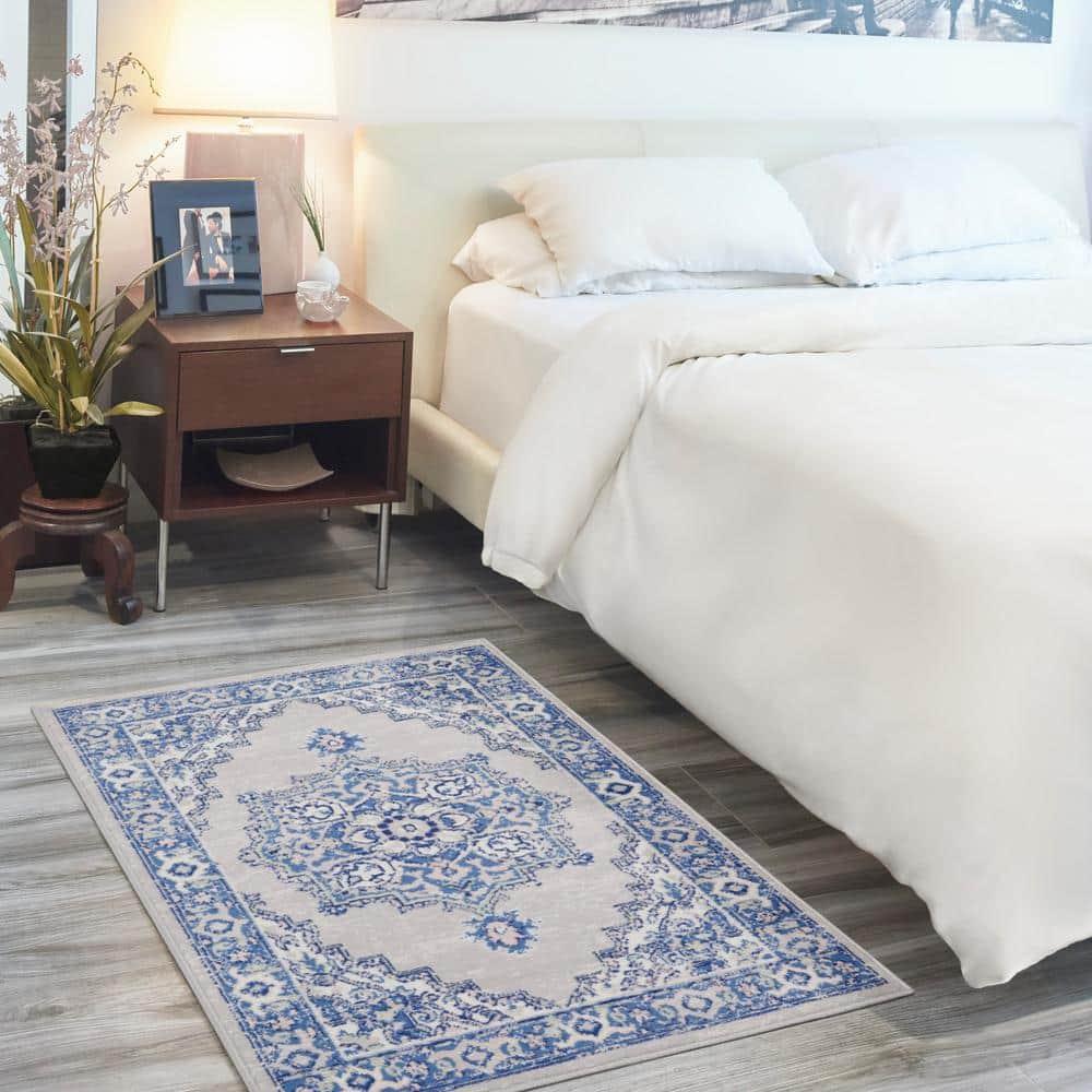 Nourison Whimsicle WHS03 Indoor only Area Rug - Grey Blue 3' x 5'