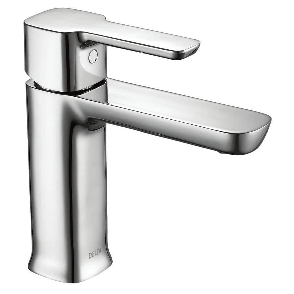 Modern Single Hole Bathroom Faucet with Drain Assembly, Single Handle Bathroom Sink Faucet