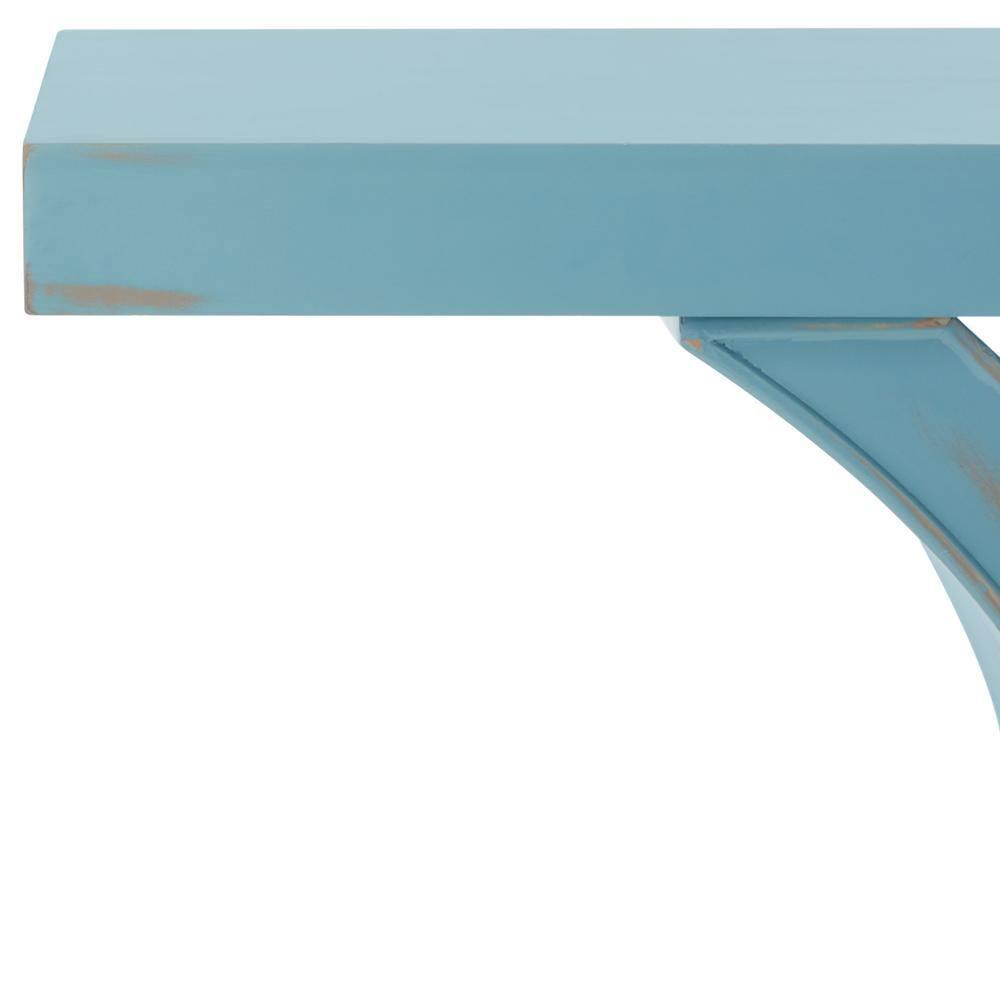 SAFAVIEH Dryden Modern Style Blue Wood Console Table (39.5 in. W x 15.5 in. D x 31.8 in. H)