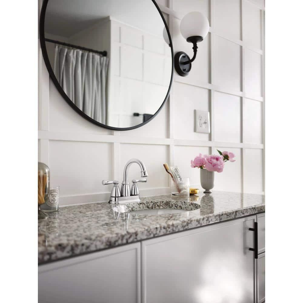 Moen Banbury 4-in Centerset 2-Handle Bathroom Faucet in Chrome