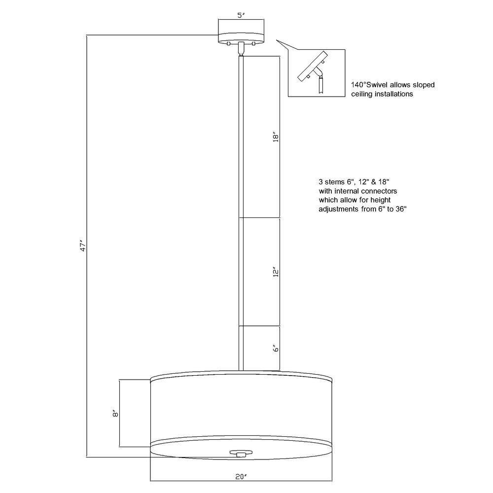 Forte Lighting 2740-03 Betty 3 Light 20" Wide Pendant - Nickel