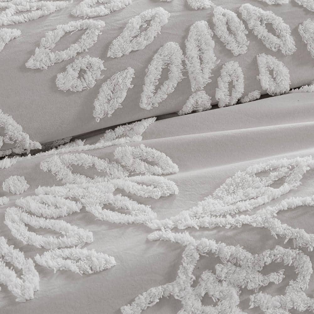 Kelly Clarkson Home Gwyneth 3 Piece Tufted Cotton Chenille Floral Duvet Cover Set