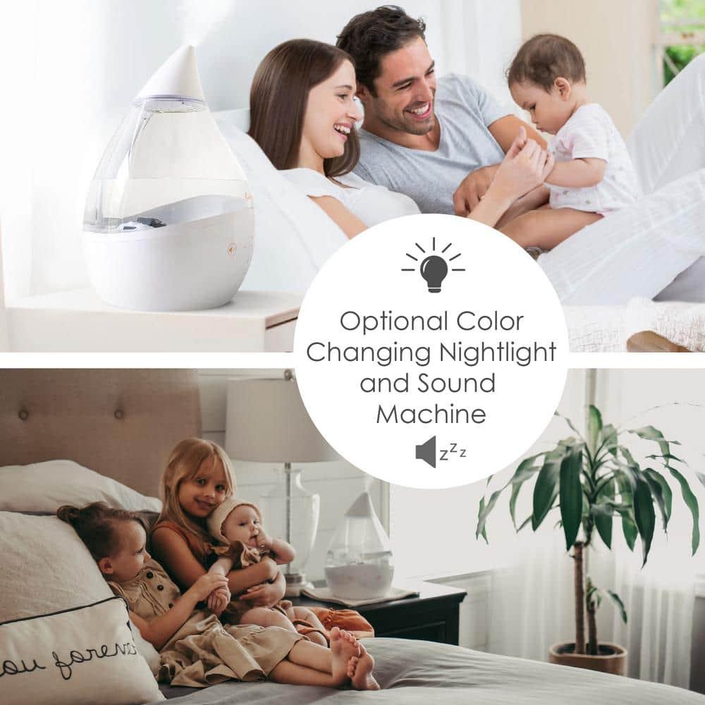 Crane USA Drop 2.0 , 4-in-1 Cool-Mist Humidifier with Aroma Tray & Sound Machine
