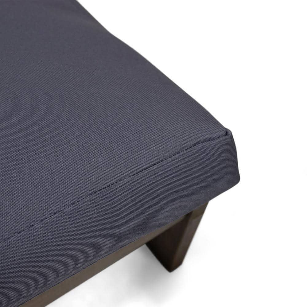 Noble House Sherwood Outdoor Acacia Wood Loveseat in Gray and Dark Gray