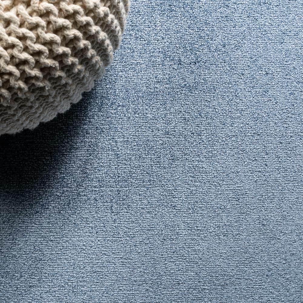 8'x10' Haze Solid Low-Pile Area Rug, Classic Blue - JONATHAN Y