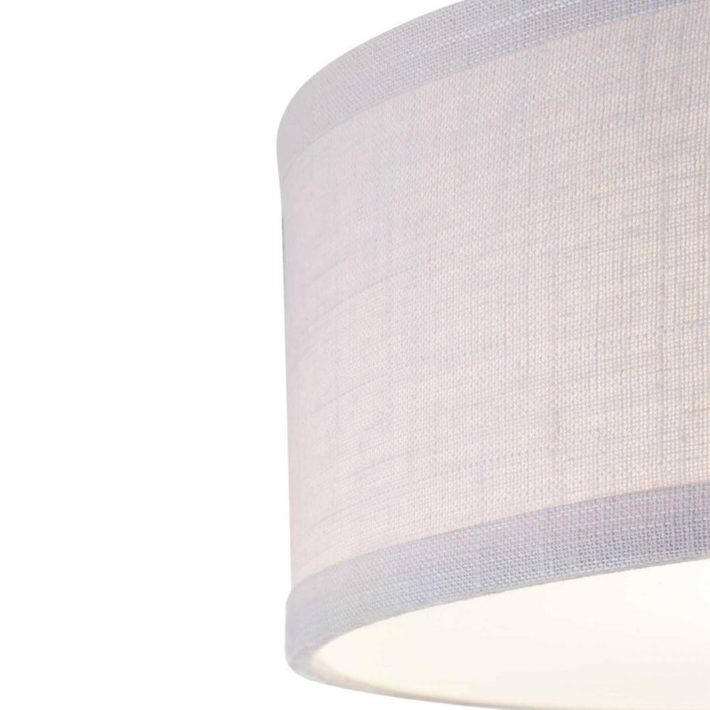 Progress Lighting, Inspire Collection, 2-Light Semi-Flush, Brushed Nickel, Etched Glass with Summer Linen Shade