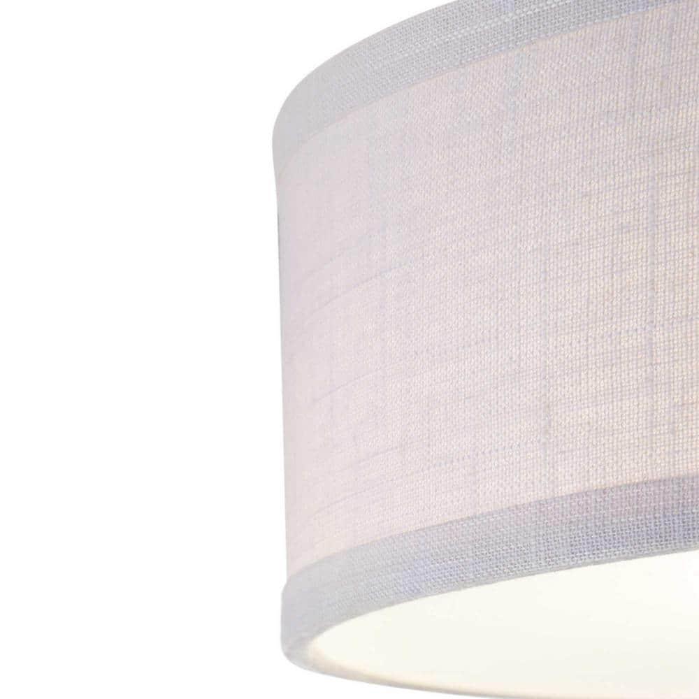 Progress Lighting Inspire Collection 2-Light Semi-Flush Fixture, Graphite Finish, Summer Linen Shade