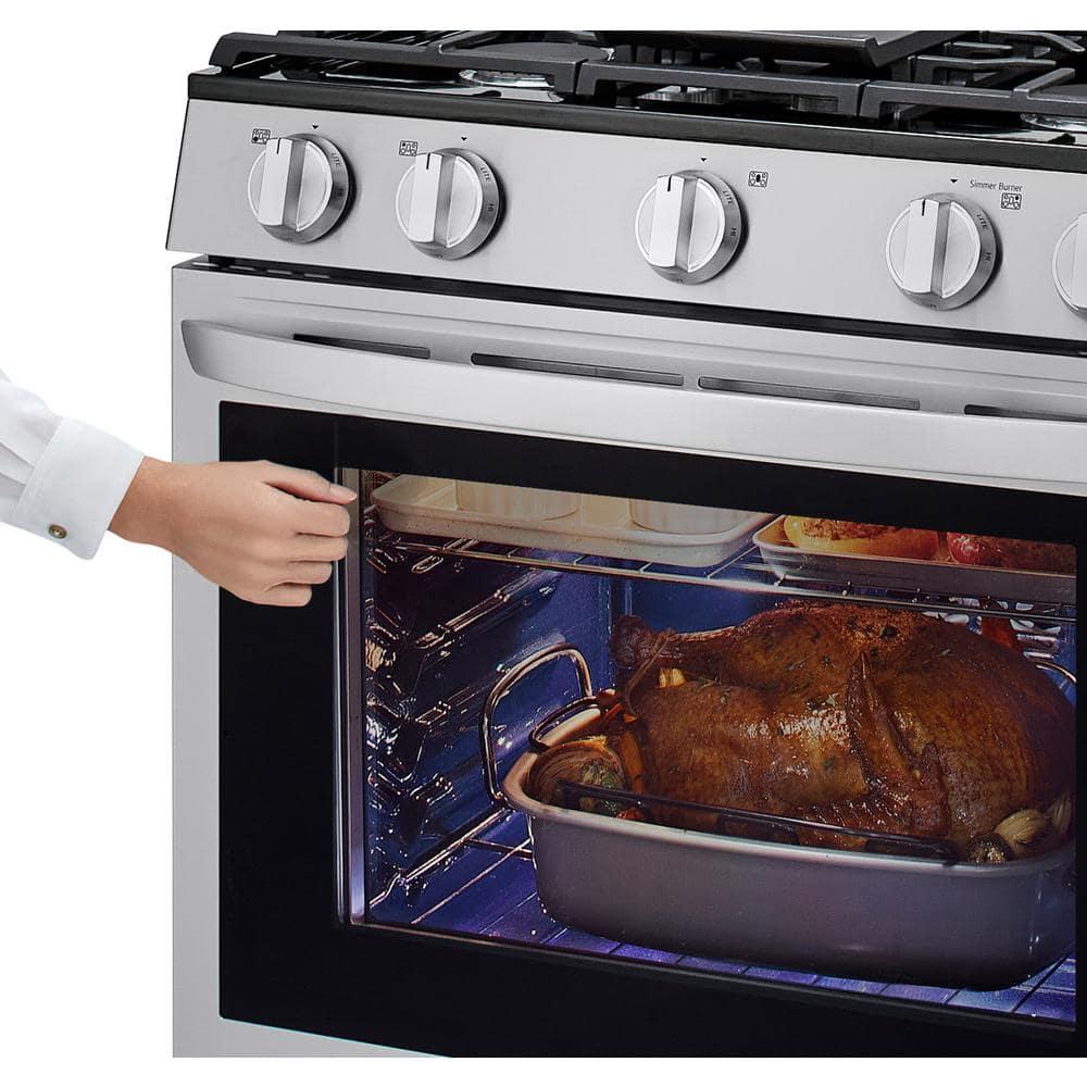 LG LG Smart Wi-Fi Enabled True Convection InstaView® Electric Range with Air Fry, 6.3 cu. ft. LREL6325F