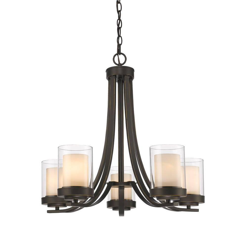 Z-Lite Willow 5 - Light Chandelier in  Olde Bronze