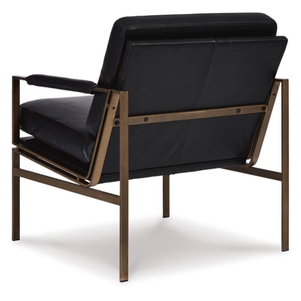 Signature Design by Ashley Contemporary Puckman Accent Chair  Black