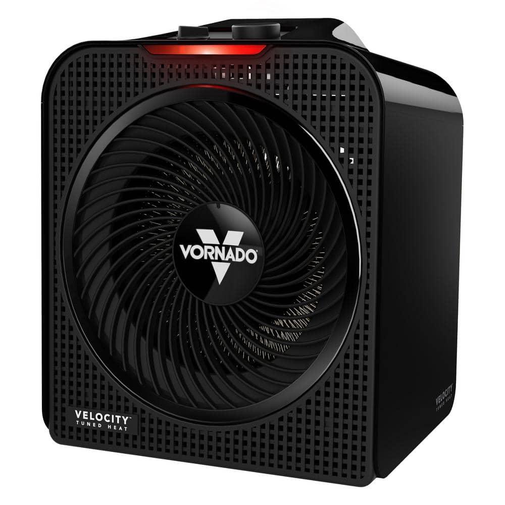 Vornado Velocity 4 Whole Room Space Heater, 1500W, Adjustable Thermostat, Tipover Protection, Black