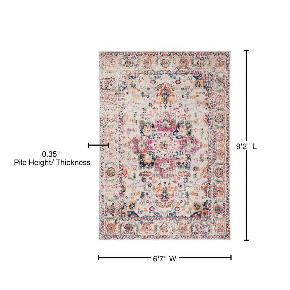 Madison MAD603 Power Loomed Indoor Area Rug - Fuchsia/Ivory - 6'7"x9'2" - Safavieh