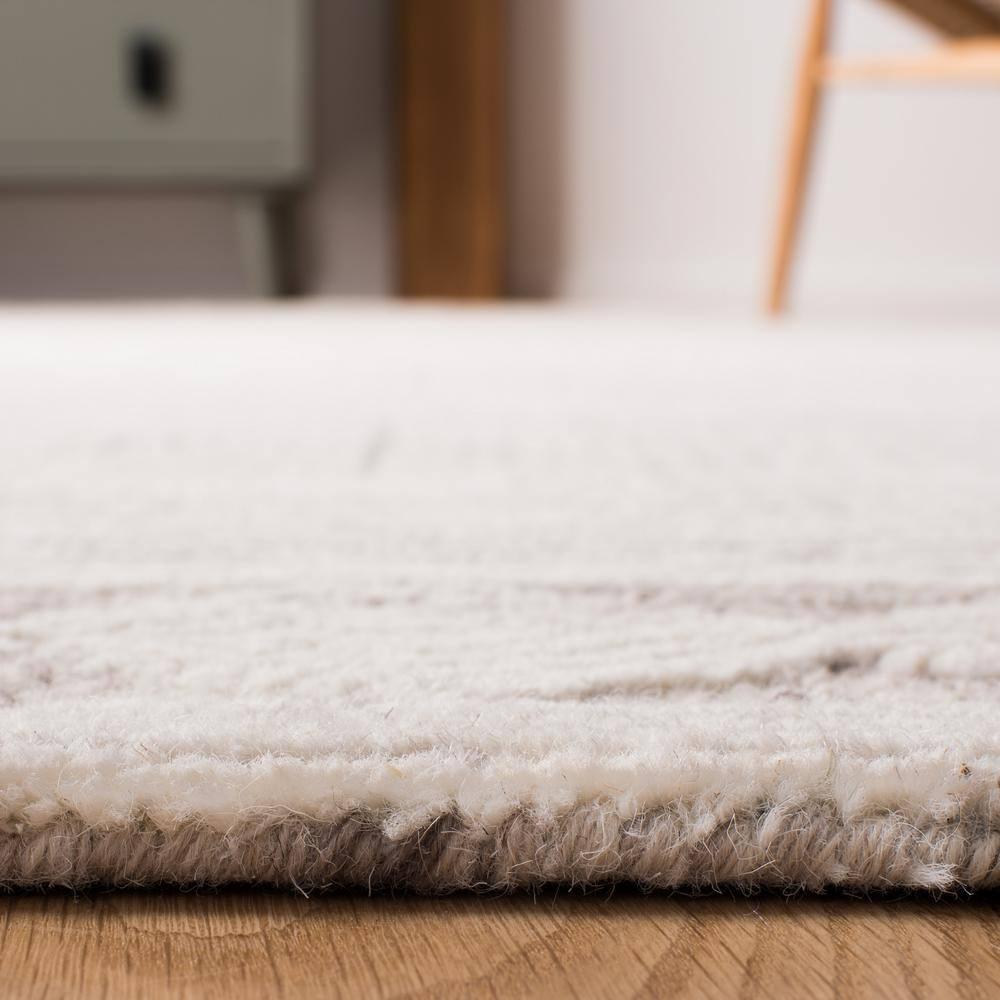 Abstract ABT349 Hand Tufted Area Rug - Ivory/Grey - 6' X 6' Square - Safavieh.