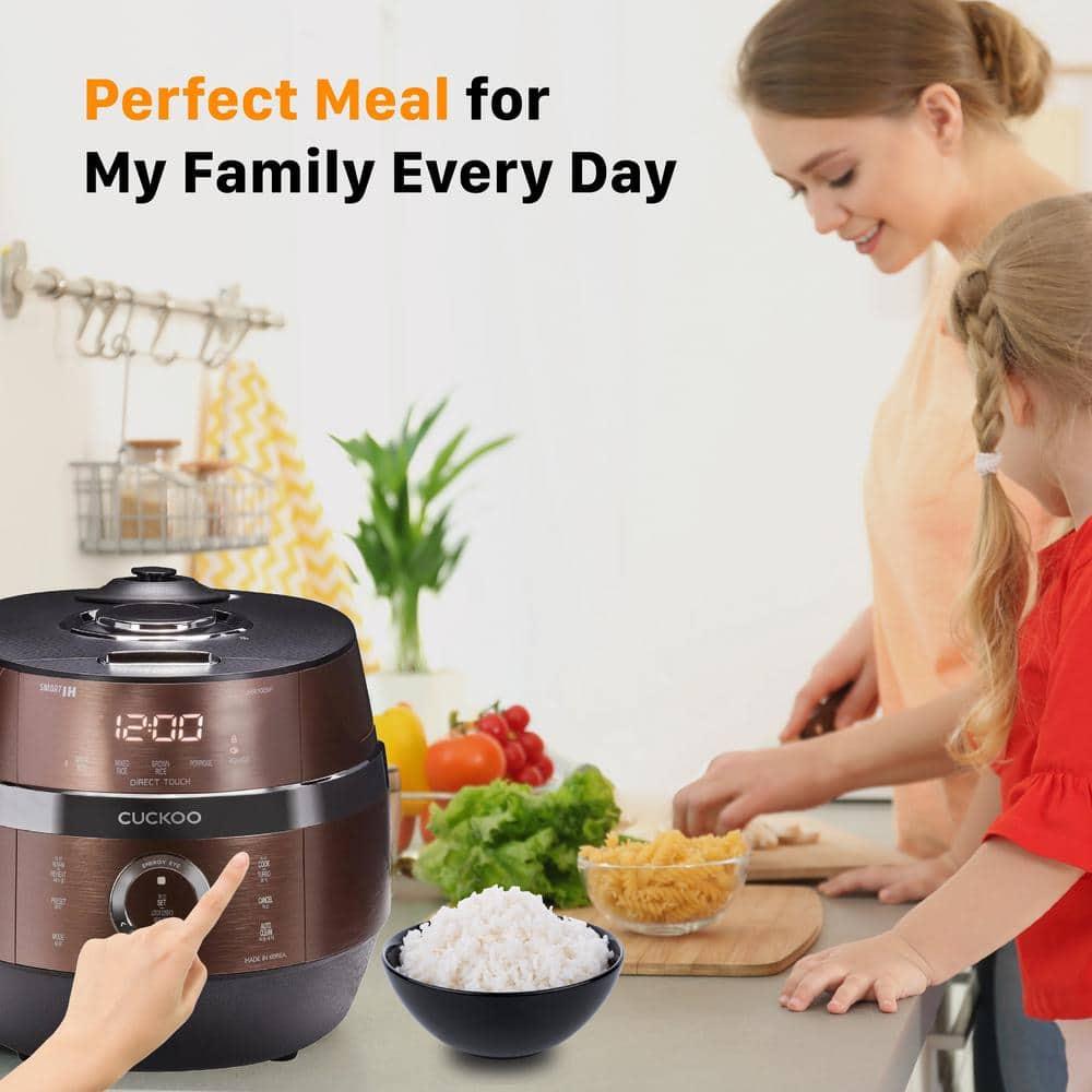 CUCKOO 10-Cup Induction Heating Pressure Rice Cooker and Warmer Bronze: 14 Settings, Automatic Keep Warm, Dishwasher-Safe Parts