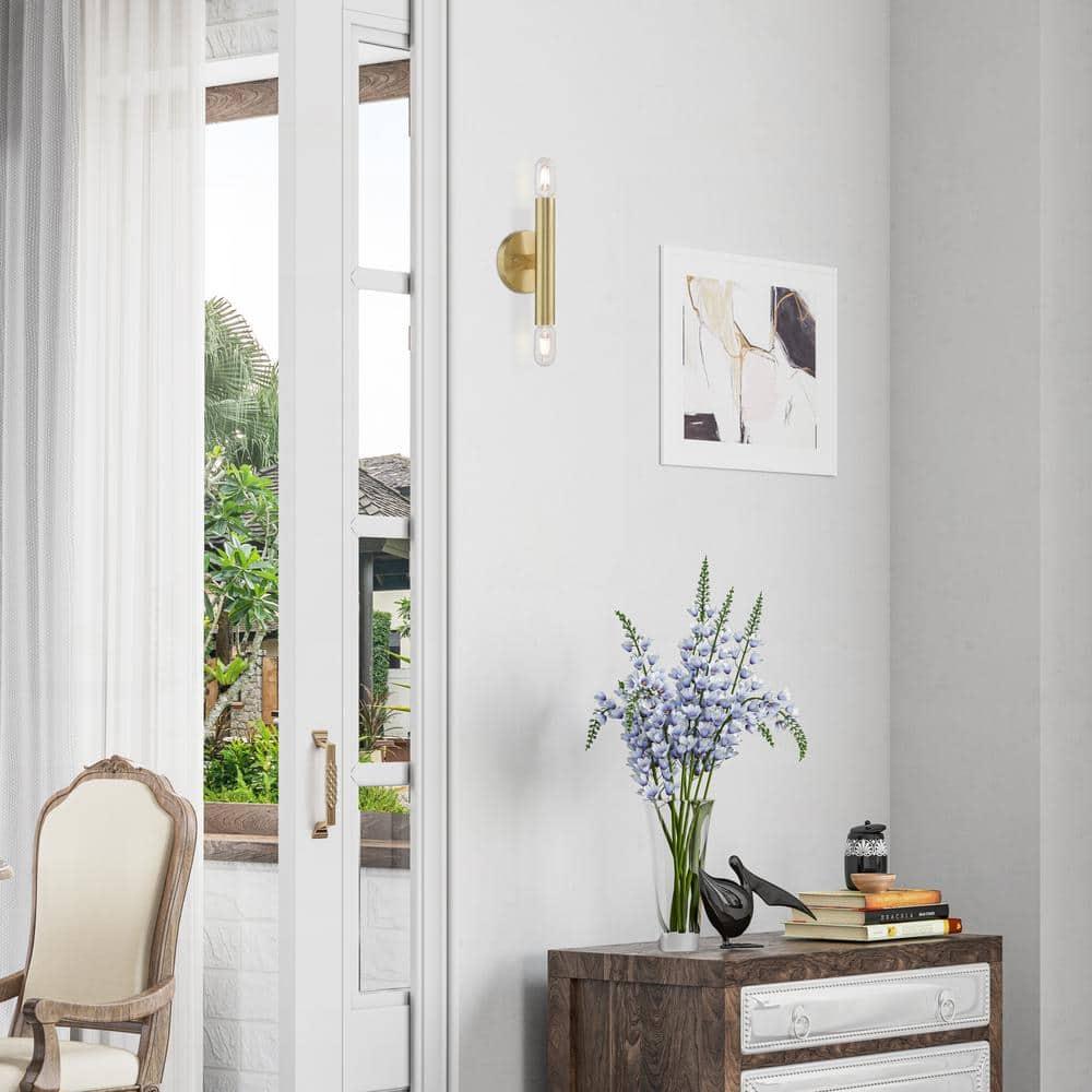 Livex Lighting Copenhagen 2 - Light Wall Light in  Satin Brass
