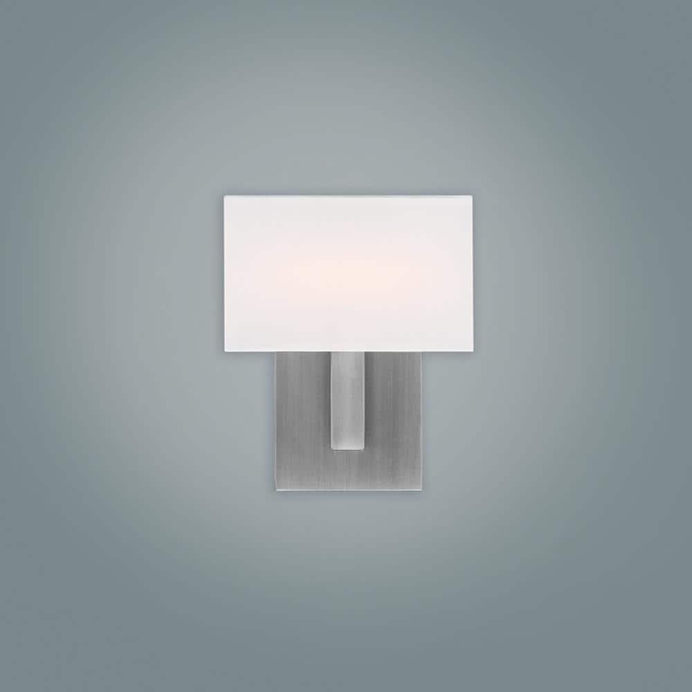 Brushed Nickel Outdoor Dimmable LED Wall Sconce