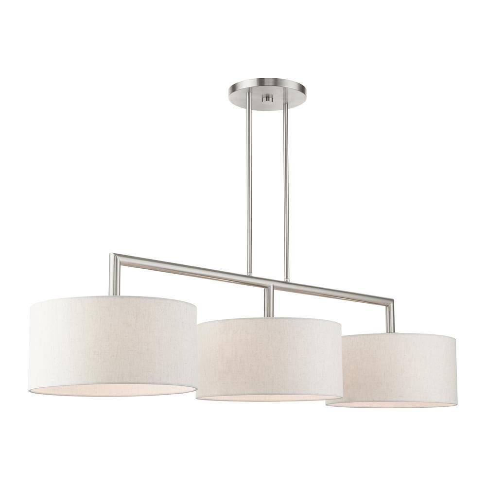 Livex Lighting Meridian 3 - Light Chandelier in  Brushed Nickel