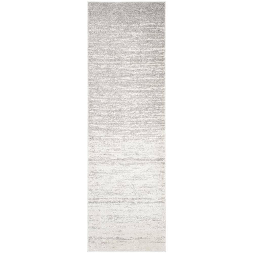 Adirondack ADR113 Machine Made Indoor Runner - Ivory/Silver - 2'-6"x14' - Safavieh
