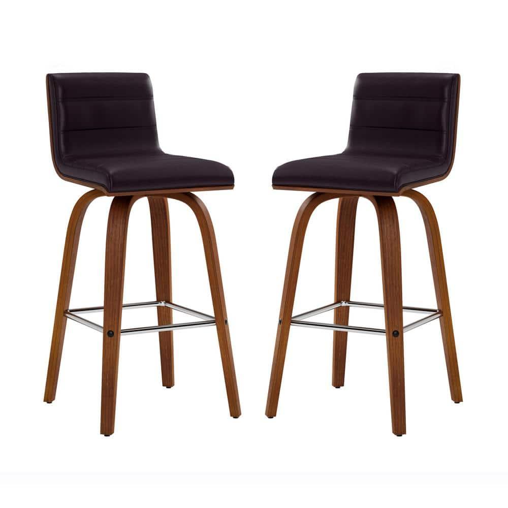 26" Vienna Faux Leather Counter Height Barstool - Armen Living