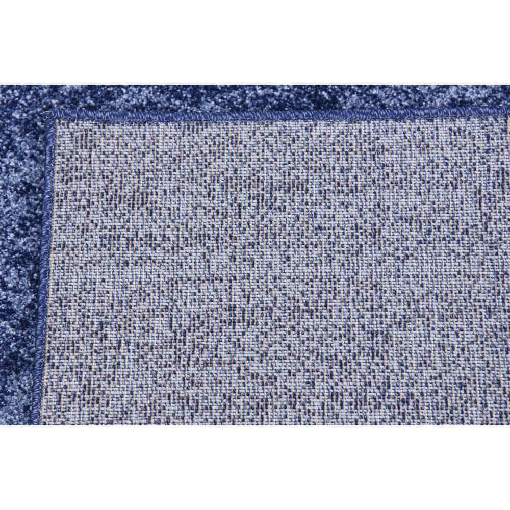 Unique Loom Del Mar Collection Area Rug - Lucille (7' 10" Square, Navy Blue/ Ivory)