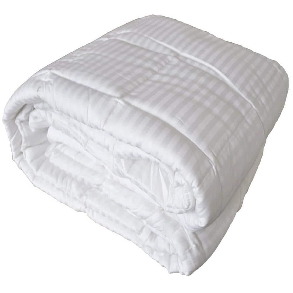 Hotel Select 250TC Down Alternative White Oversize Comforter, Duvet Cover Insert, Queen