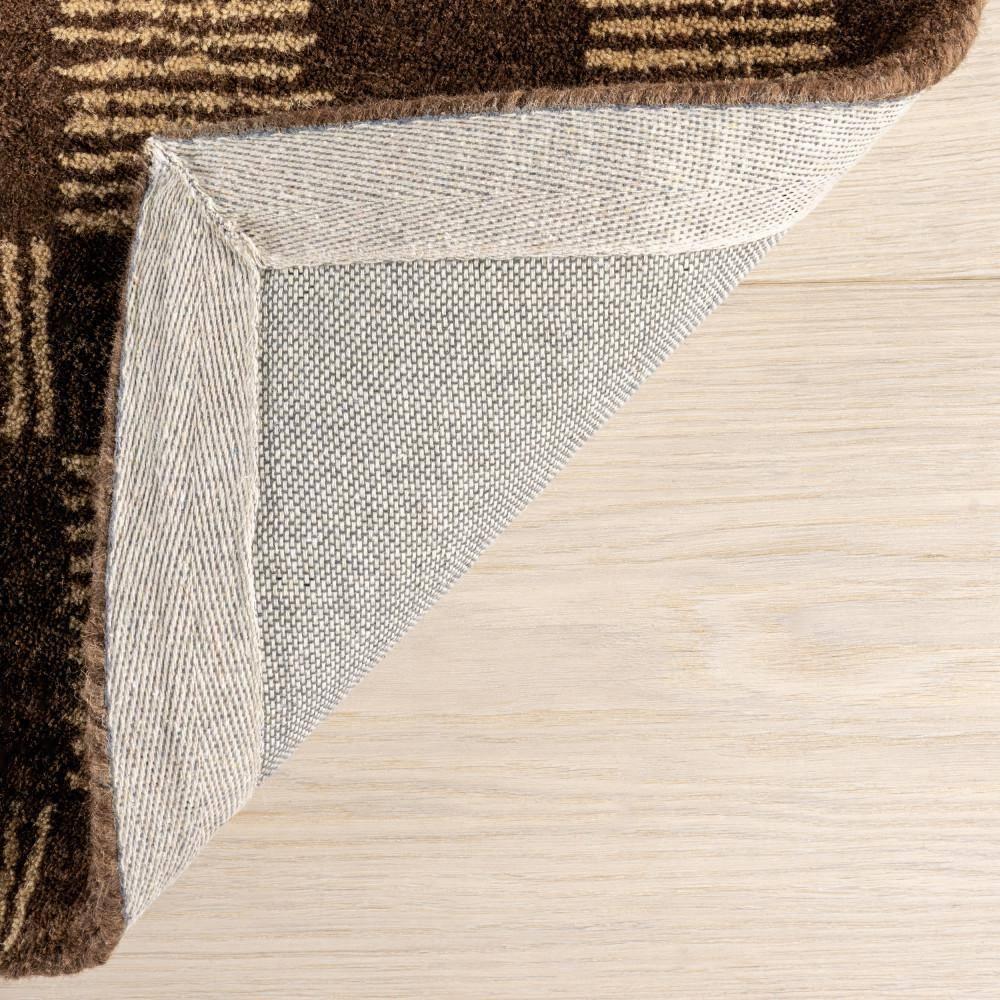 Nuloom Quince Checkered Wool Area Rug, 4' x 6', Brown