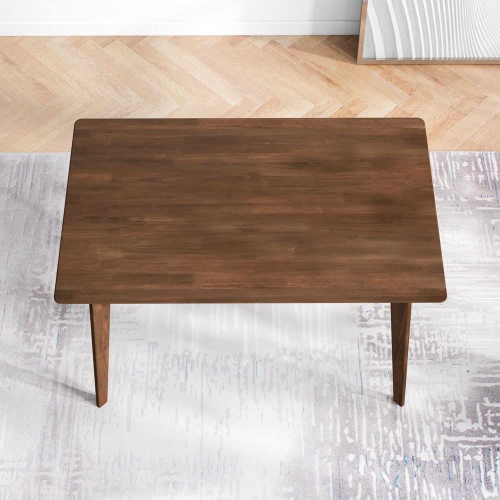 Berwick Modern Style Solid Wood Walnut Rectangular 47-inch Dining Table